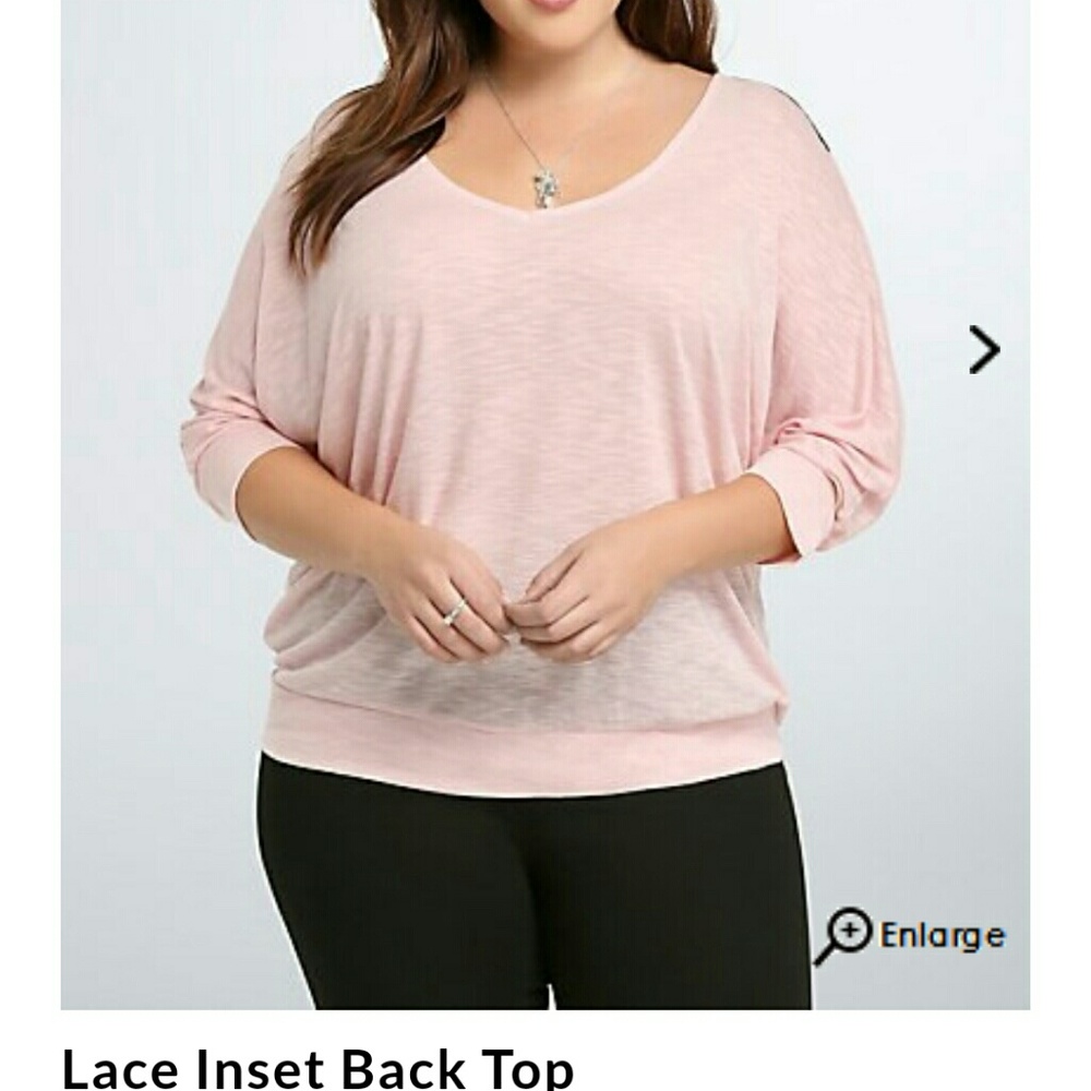 Torrid lace inset top